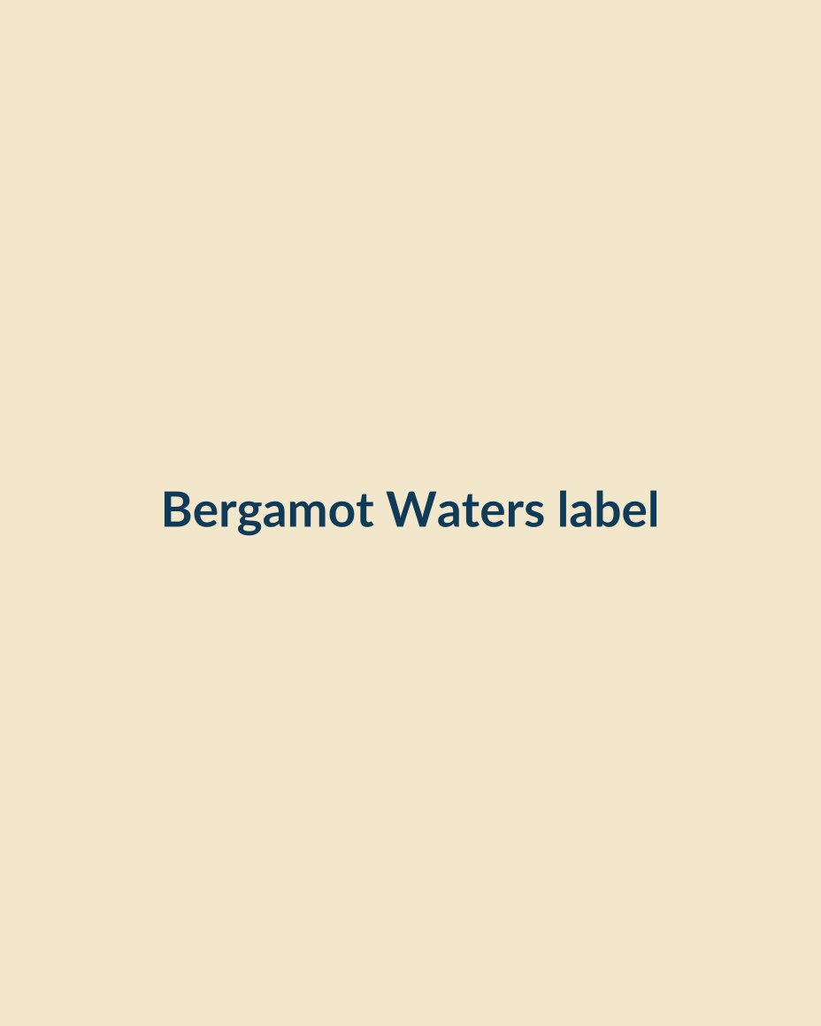 Bergamot Waters label artwork